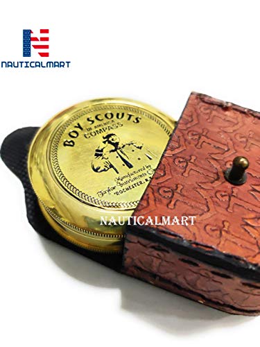 Brújula de Bolsillo Náutica de Latón con Estuche miniatura 2