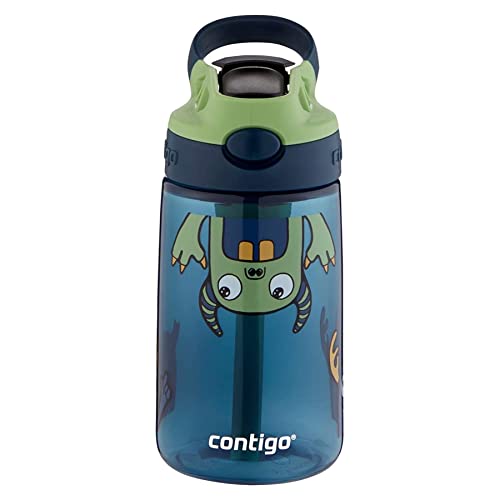 Image of Contigo Kids Straw Water Bottle with AUTOSPOUT Lid 14oz Monsters