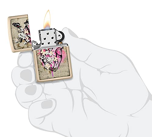 Image of Zippo Literary Anatomy Flat Sand Pocket Lighter