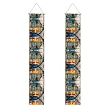 Pancartas de puerta de Acción de Gracias con estampado de tranvía de Lisboa, decoración al aire libre, uso en interiores y exteriores, fácil de colgar, reutilizable