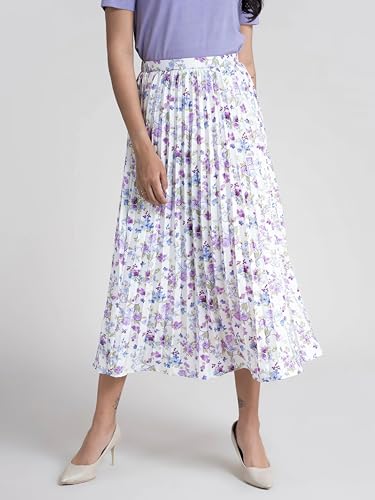 Image of OTABU | Stylish Women's A-Line Skirt with Floral Print