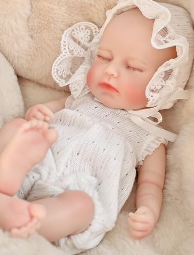 Muñeca bebé realista silicona 12 pulgadas miniatura 2