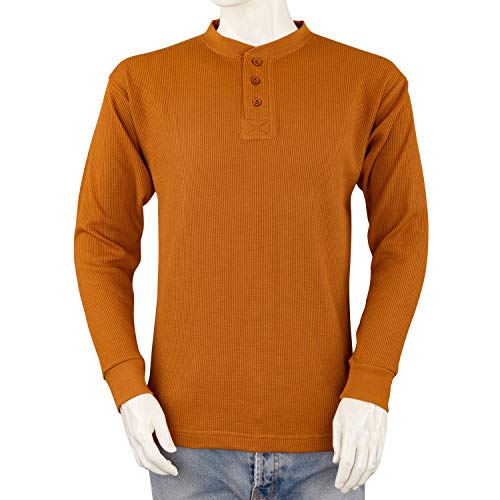 Styllion Henley Thermal (2XLT, Dark Orange)