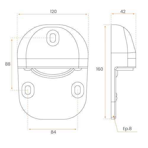 Sabot portail motorisé à butée renforcée anti-choc composite