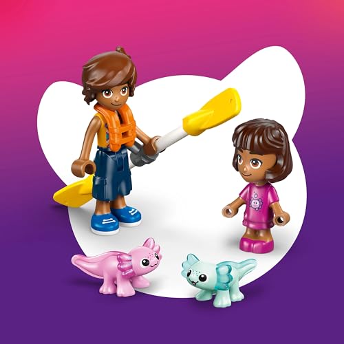 Image of LEGO Friends Axolotl Adventure Boat - 2 Minidolls, 2 Axolotl Toys - Mini Boat - 42681