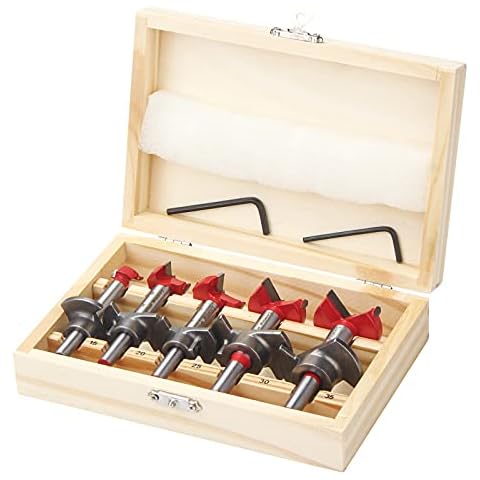 HPHOPE Forstner Bit Set with Depth Stop Cover