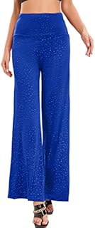 SDERG Fleece Lined Yoga Pants Ladies Sexy Drop Plastic Bright Diamond Casual High Waist Yoga Pants Wide Leg Pants Womens Insulated Yoga Pants
