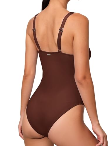 Image of BERLOOK Womens One Piece Swimsuits Floral Push Up Bathing Suit Sexy Tie Slimming Swimsuits for Women Swimwear