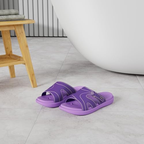 Image of KuaiLu Womens Fashion Orthotic Slides Ladies Athletic Yoga Mat Memory Foam Walking Sandals Thick Cushion Recovery Summer Beach Slippers Comfortable Plantar Fasciitis Arch Support