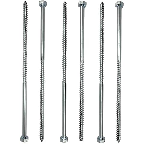 LLB 300mm Hex Head Coach Screws Pack of 6 Cover