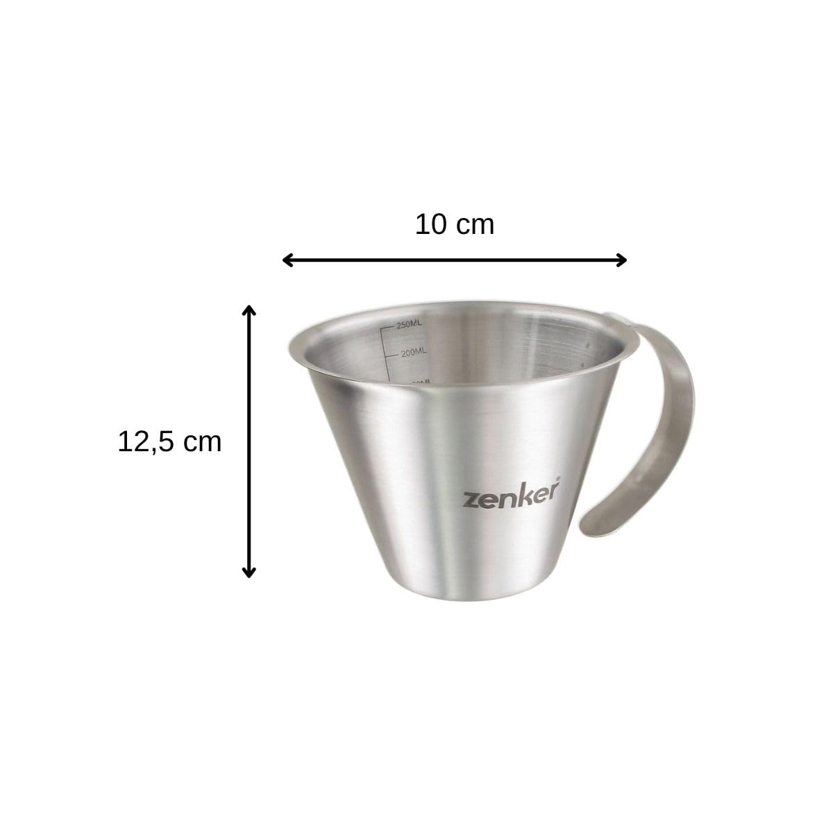 Zenker 9943250 Duo Measuring Glasses, Bowl Glass for Liquids