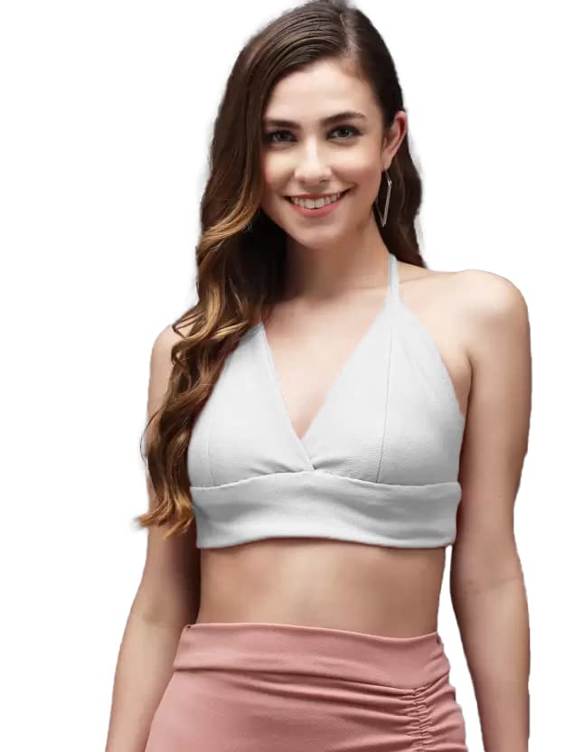 Sleeveless Solid Women Trendy Top Lycra Blend Women's Crop Cami Tank Top-image-39