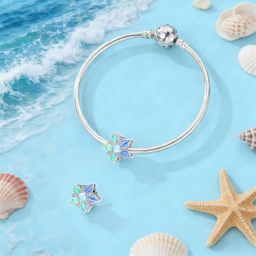 Image of 925 Sterling Silver Charms,Hypoallergenic Beads,Compatible with Pandora Bracelets and Necklaces,Women Holiday Gift Pendants