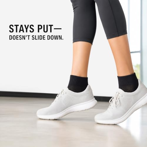 Image of no nonsense Women's Cushioned Mesh Quarter Top Ankle Socks - Premium Comfort for Women