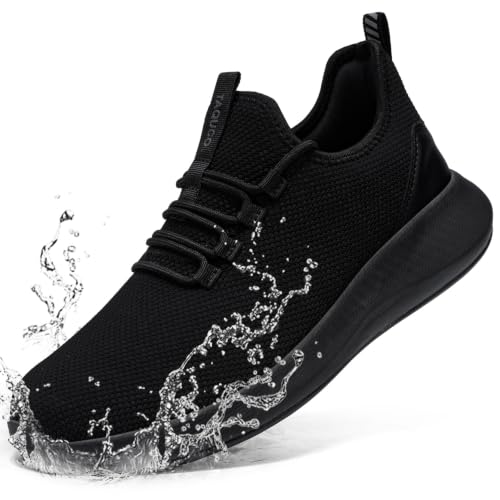 Image of Non Slip Work Shoes for Women Food Service Lightweight Waterproof Kitchen Chef Shoe Restaurant Walking Sneakers Nursing Slip Resistant Footwear, Black