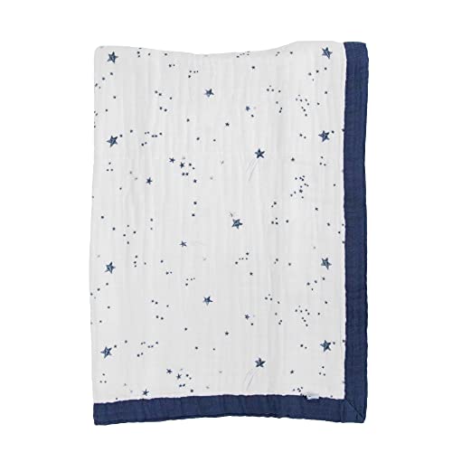 Image of Little Unicorn Newborn Receiving Quilt | Ultra- Soft, Multi-Layered Muslin Fabric | Gift for Newborns & on-The-go (Shooting Stars)