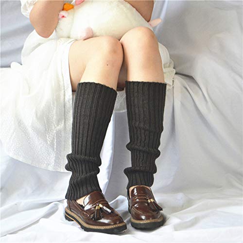 2 Pair Leg Warmers,Women Girls Boots Cuff Warmer Ribbed Stretch Knee Leg Socks4