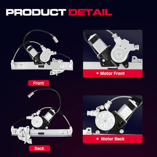 Image of Rear Driver Side Power Window Regulator with Motor (2 Pins) Fit for 2008-2011 Ford Escape, Mercury Mariner, Mazda Tribute, 751-712