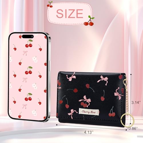 Image of Sunwel Fashion Cute Coquette Bow Wallet with Key-chain for Women Girls
