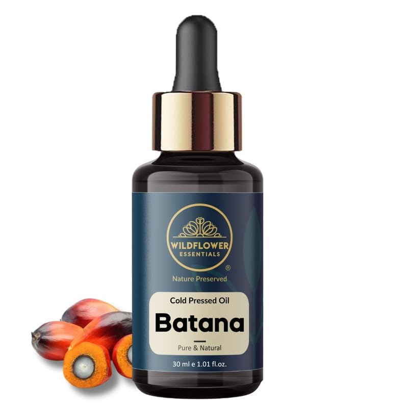 Image of Batana Oil Cold Pressed for Face Skin Hair & Body Hydration Pure & Natural (30ml)