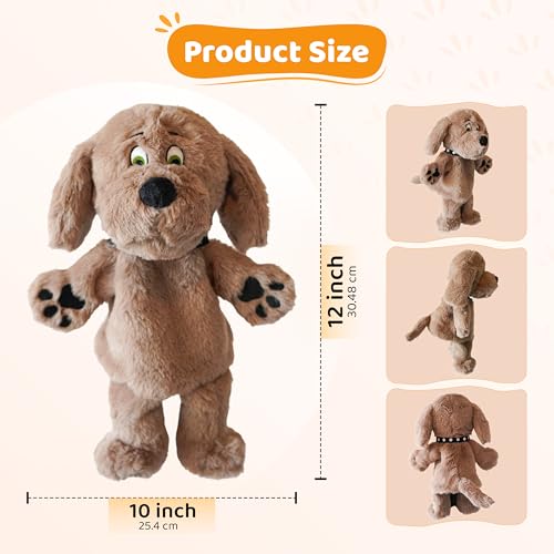 Puppet Pals 10” Plush Brown Dog Hand Puppet – Soft and Interactive Puppet Toy for Kids and Adults - Thumbnail 2