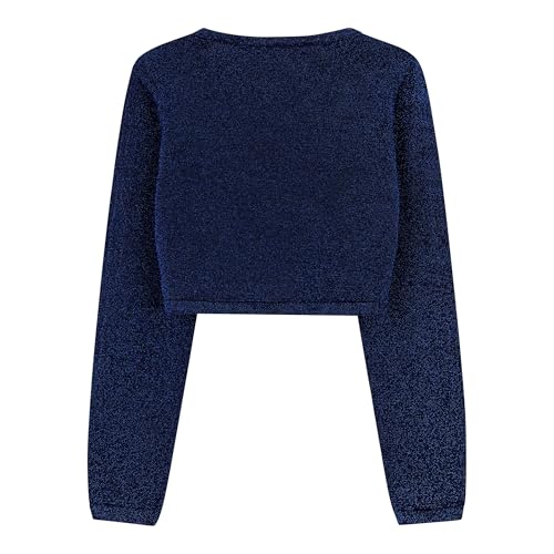 Image of BOLEROSE Girls Long Sleeve Sparkle Cardigan Childrens Kids Bolero Shrug