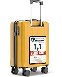 Wertes Handgepäck Koffer 55x40x20cm - 36L - TSA Schloss - Kabinenkoffer mit Dopperollen, Reisekoffer, Handgepäck Trolley