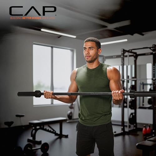 Image of CAP Olympic Barbell - 5FT, 6FT, & 7FT Strength Training Weight Bars, Multiple Options