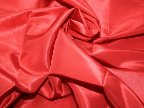 Plain Shot tafetán vestido de tela rojo – por metro
