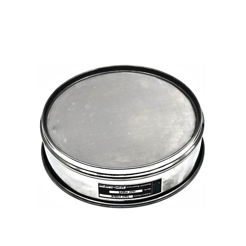Tamiz de prueba de análisis de laboratorio: 20 cm de diámetro, malla 1000, tamaño de poro de 0,008 mm, marco de acero inoxidable 304 de doble capa
