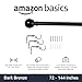 Amazon Basics Adjustable Sturdy Curtain Rod for Windows with Round Finials, Easy Install Hardware, 1-Inch Rod, 72