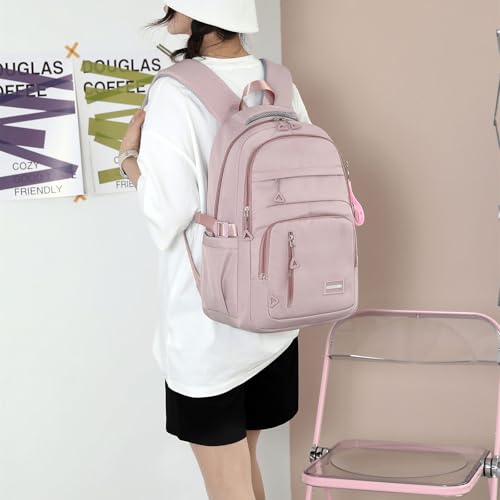 Mochila estética de nailon resistente con cómodas correas acolchadas para libros 5
