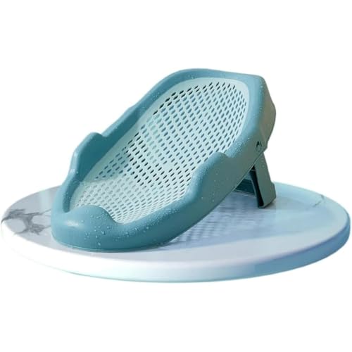 Kwueiitベビーバス 子供用風呂 赤ちゃん用 入浴補助具新生児用ベビーバス お風呂 ソフトバスチェア ベビー用 赤ちゃん用 キッズ お風呂 安心感り止め設計 ベビーバスネット お風呂サポート ベビー用浴槽 ベビー用品 (湖の青)