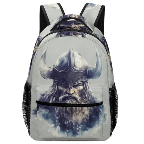 Valhalla-Viking Norse Mythology God Funny Backpack Casual Daypack Lightweight Shoulders Bag for Men Women Cute Print