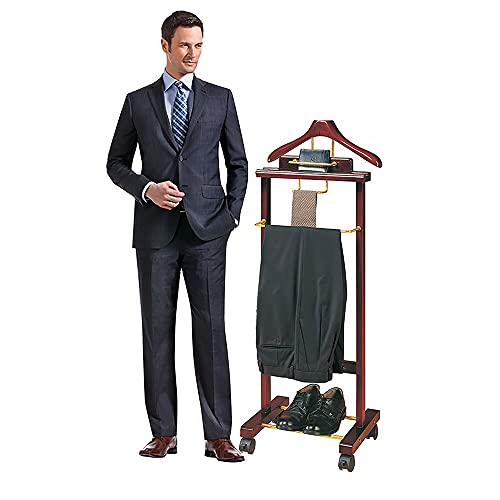 Perchero de madera para ropa, 116 x 41 x 35 cm, organizador independiente para dormitorio y oficina