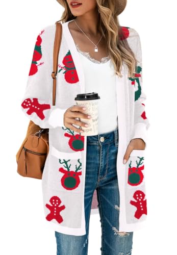 Image of TASAMO Cardigan Sweaters for Women Long Sleeve Open Front Casual Knit Fall Coat Oversized Soft Outwear with Pockets