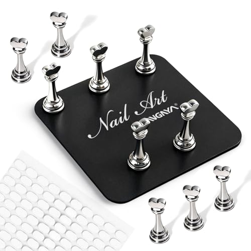 Set de soporte magnético para uñas con 200 cintas adhesivas miniatura 1