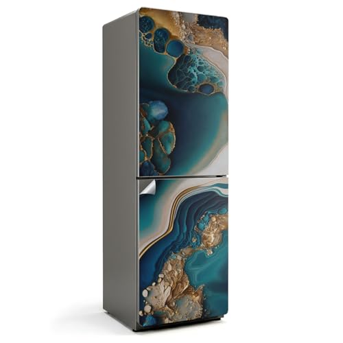 Vinilo de Nevera Impermeable y Antirayones con Ondas Abstractas 2