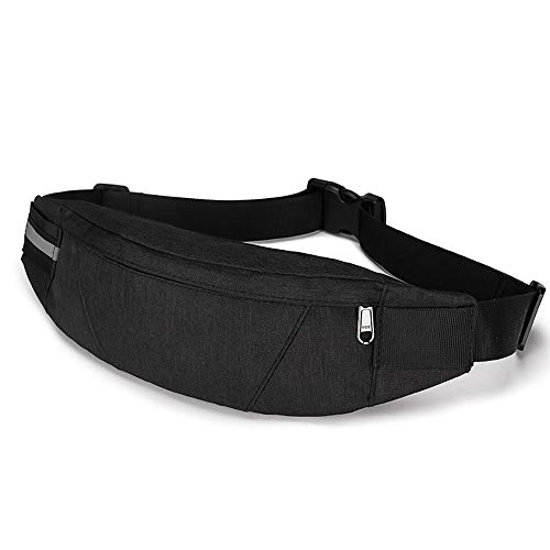Unisun Laufgürtel Version 3.0, verstellbarer elastischer Riemen, Brusttasche für Männer und Frauen, mit Kopfhörerloch, große Kapazität, wasserdichte Bauchtasche für Outdoor-Aktivitäten
