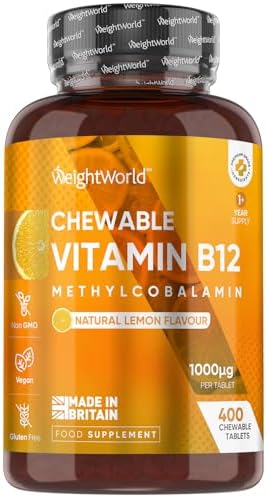 Vitamin B12 Tablets 1000mcg - 1+ Year Supply - 400 Chewable Table...