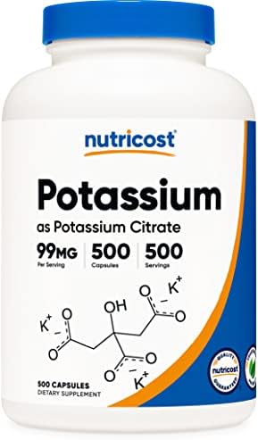Nutricost Potassium Citrate 99mg, 500 Capsules
