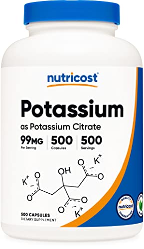 Nutricost Potassium Citrate 99Mg, 500 Capsules #TOP3