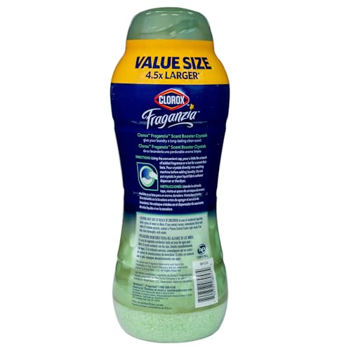 Image of Clorox Fraganzia Laundry Scent Booster Crystals, In-Wash Fragrance Beads for Fresh-Smelling Clothes & Linens, Safe for All Fabrics & Colors, Easy-Pour Bottle, Cedarwood & Sage, 70 Oz