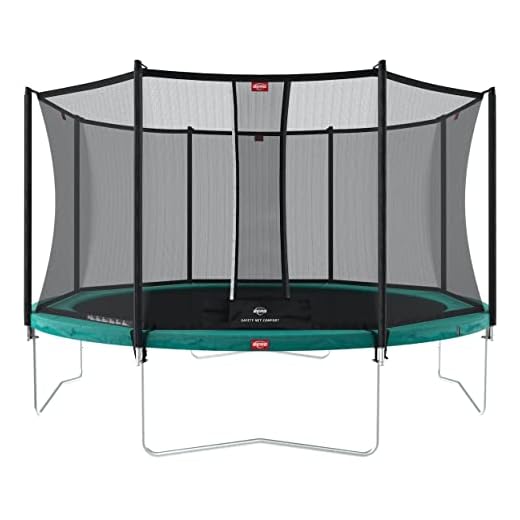 BERG Green Favorit Regular 380 Trampolín + red de seguridad Comfort