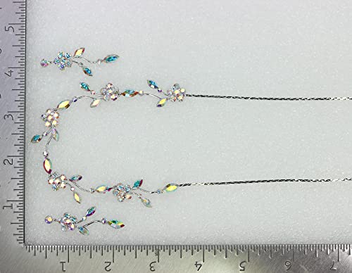 Image of Faship Gorgeous Rhinestone Crystal Floral Necklace Earrings Set
