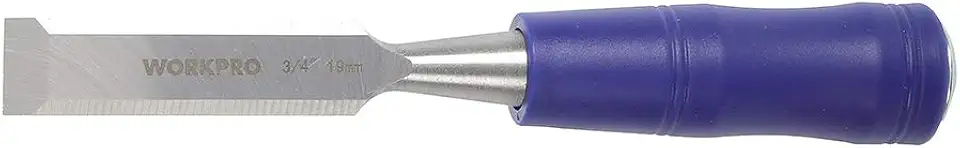 WORKPRO W043002 Wood Chisel, 3/4 In. Wide Blade, Hardened and Tempered Steel, Steel Caps, Blade Guards (Single Pack)