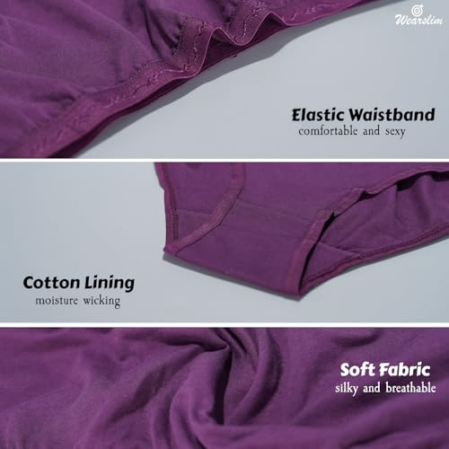 Image of Wearslim Premium Women Soft and Comfortable Women's Cotton Bikini No Show Panty | Ladies Invisible Breathable Briefs Soft Stretch Hipster Underwear