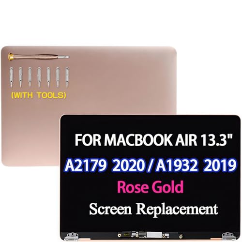 Image of 13.3 inch for MacBook Air Retina 2020 A2179 EMC 3302 MVH22 MVH42 MVH52 MWTJ2 MWTK2 MWTL2 LCD Screen Replacement Display Full Top Complete Assembly 2560x1600 (Gold)