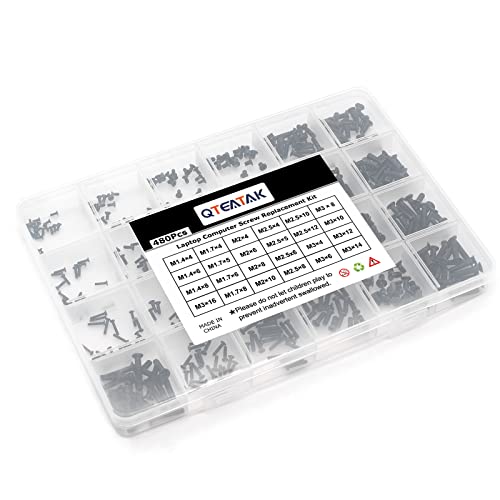 Qteatak 480Pcs Black Laptop Notebook Computer Replacement Screws Kit For Lenovo Toshiba Gateway Samsung Hp Ibm Dell Sony Acer Asus Ssd Hard Disk Sata #TOP5