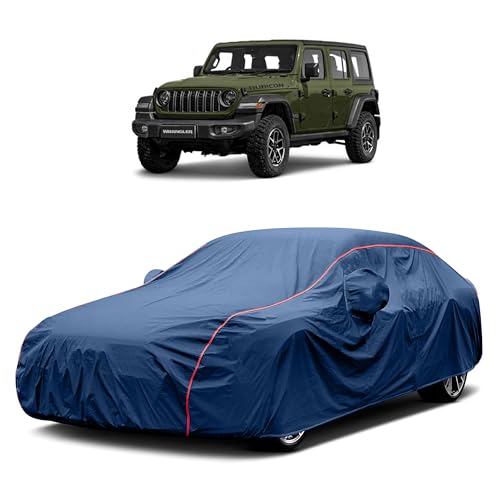 Image of Heavy-Duty Car Cover for Jeep Wrangler (2019 to 2025 All Models) Waterproof & UV-Resistant All-Season Exterior Protection